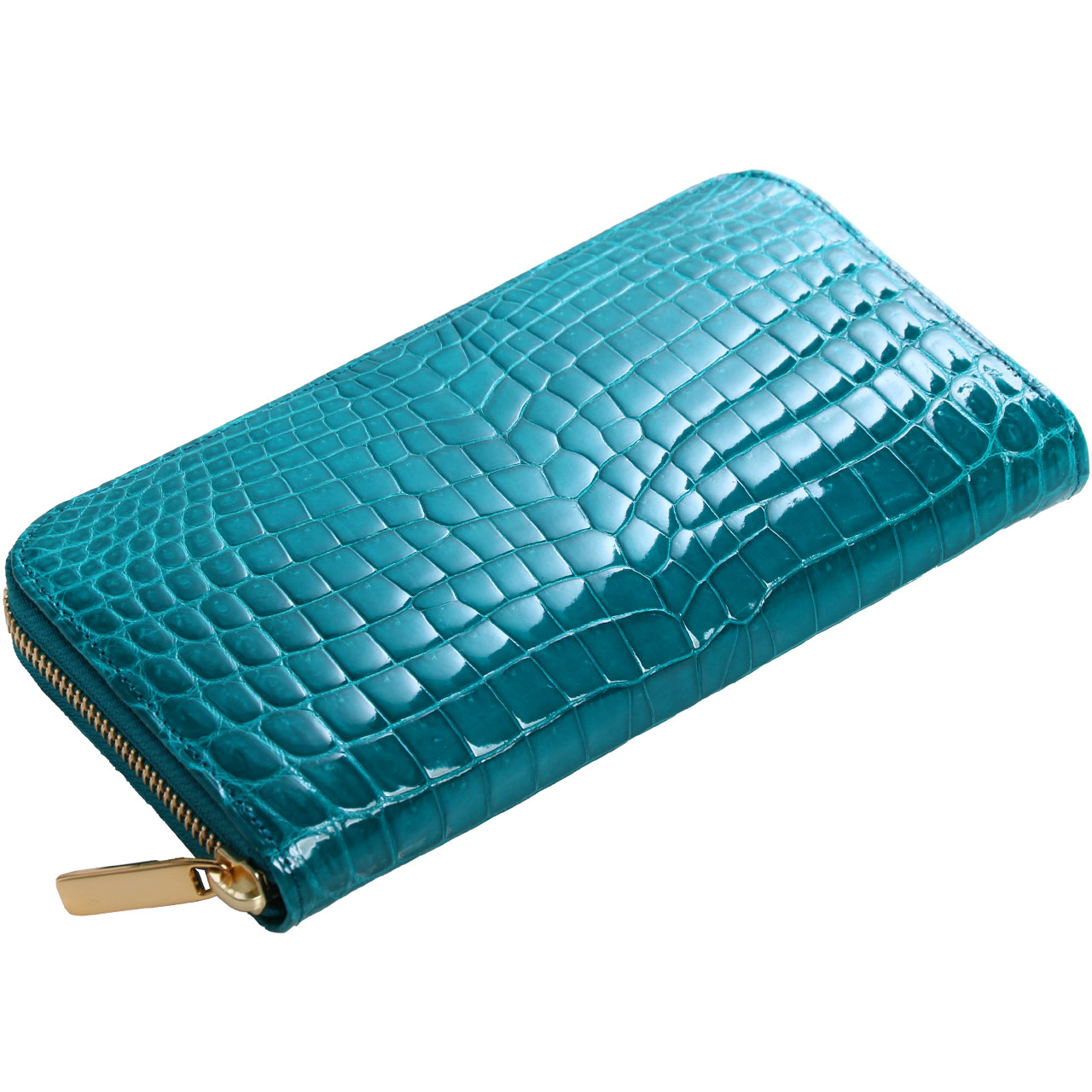 HALEINE（アレンヌ） クロコダイル 長財布 メンズ シャイニング 加工