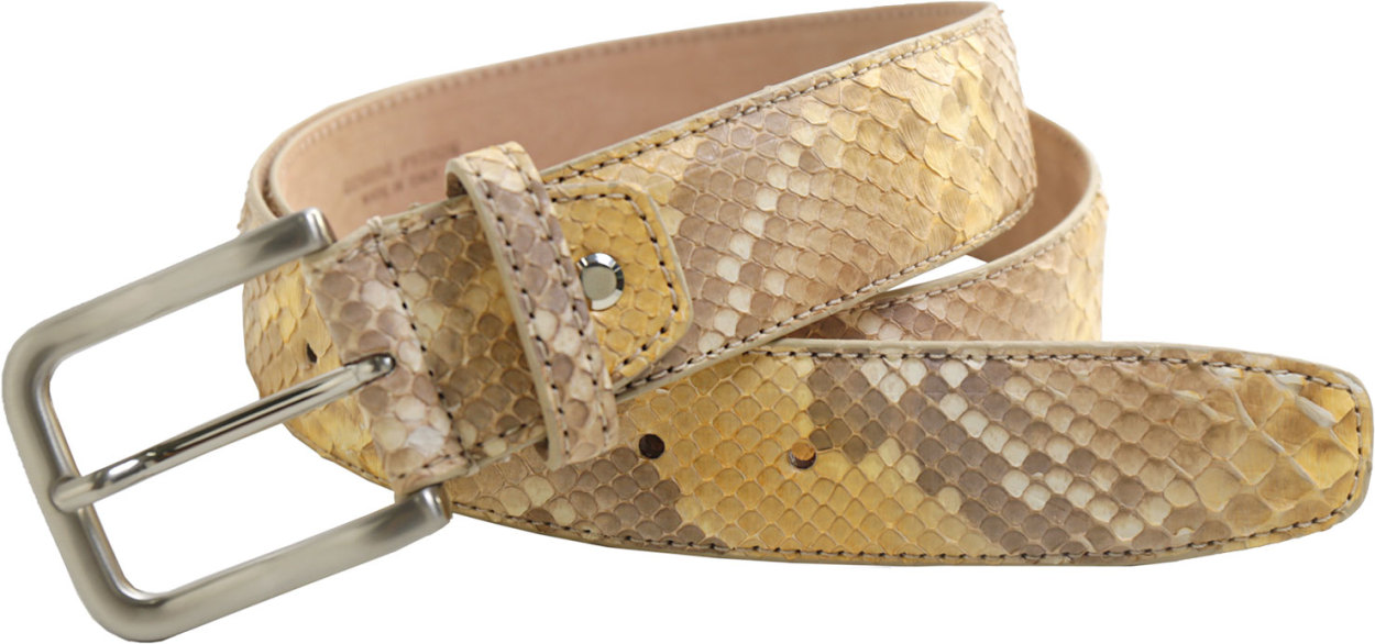 sankyo shokai（三京商会） イタリア製 パイソン レザー ベルト 40mm