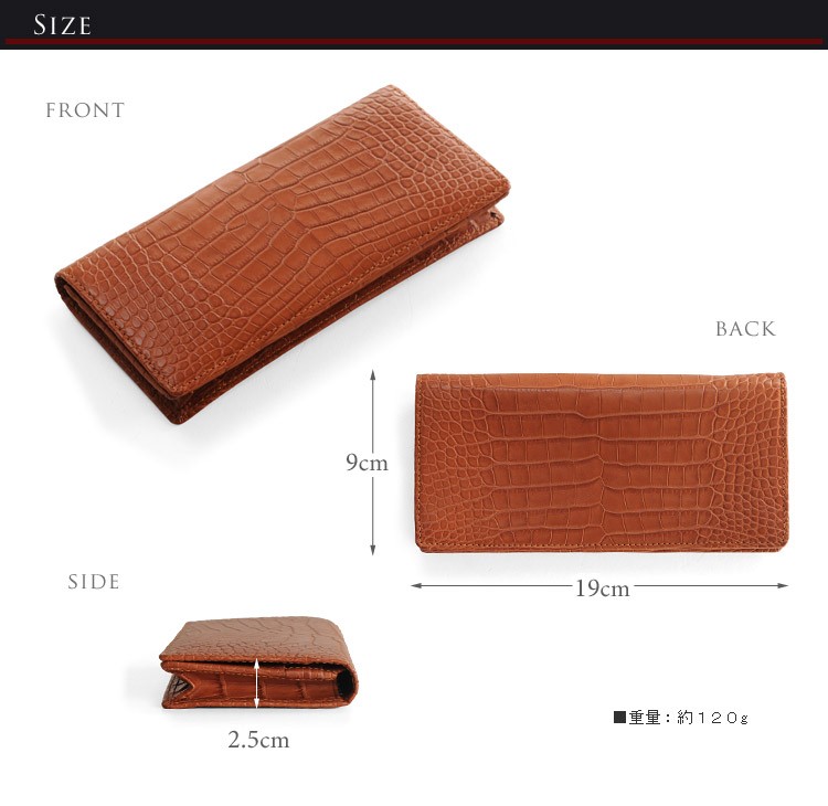 sankyo shokai（三京商会） アリゲーター 長財布 メンズ 本革 ワニ革