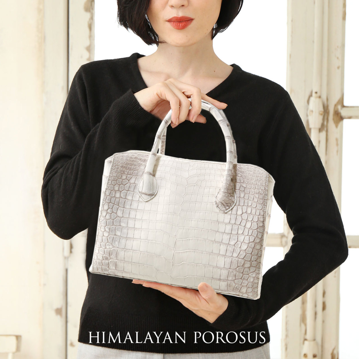 sankyo shokai（三京商会） ヒマラヤ クロコダイル バッグ 日本製 2WAY