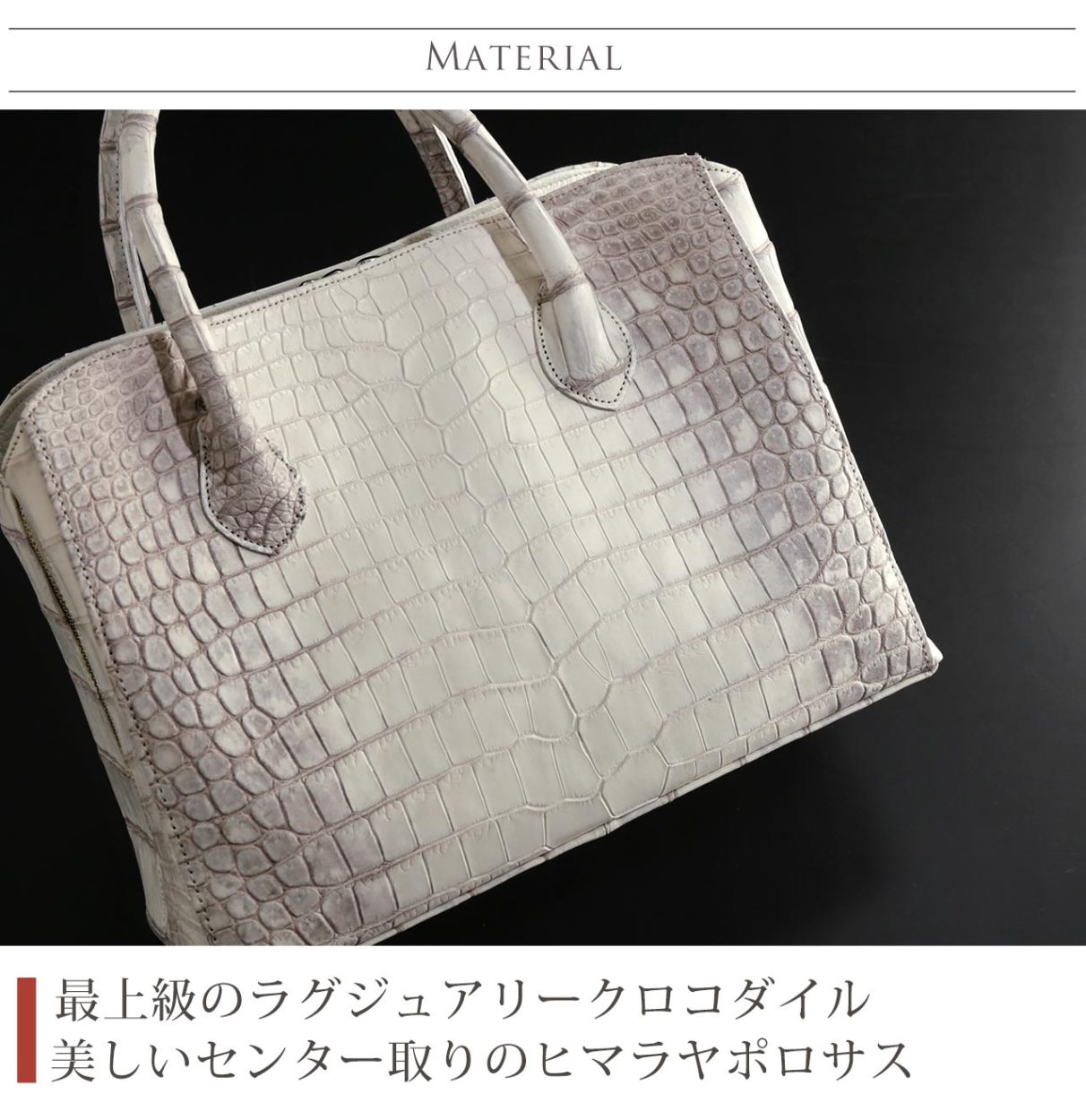 sankyo shokai（三京商会） ヒマラヤ クロコダイル バッグ 日本製 2WAY