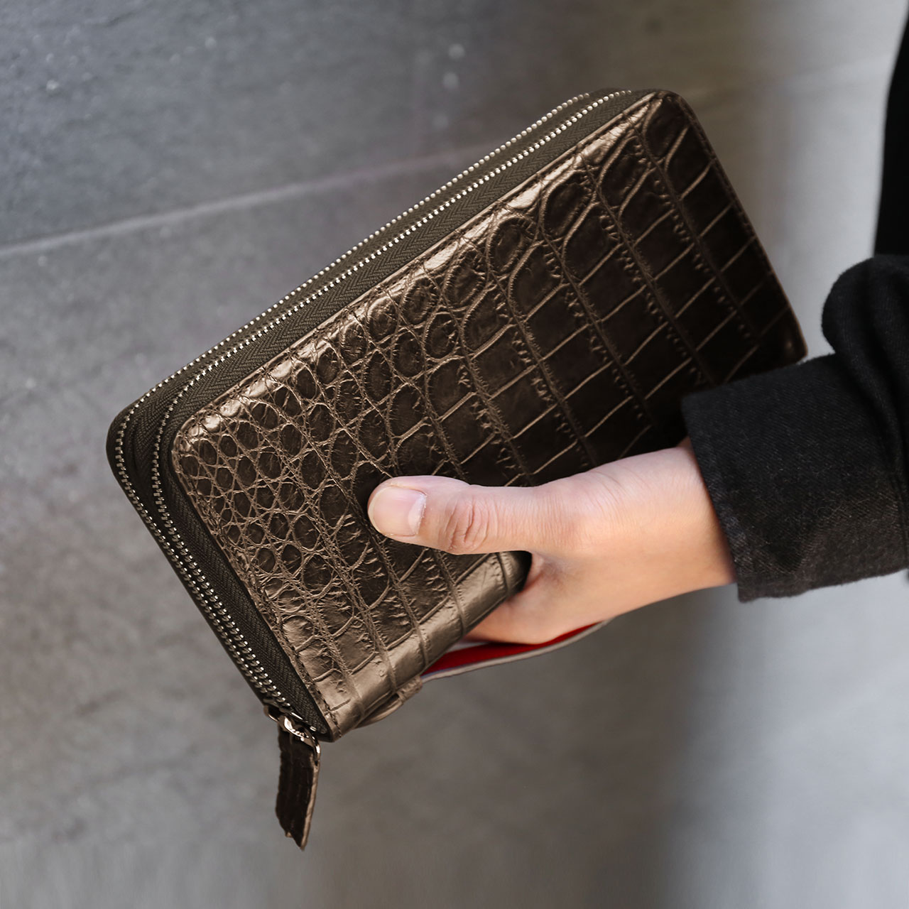 sankyo shokai（三京商会） クロコダイル オーガナイザー クラッチ