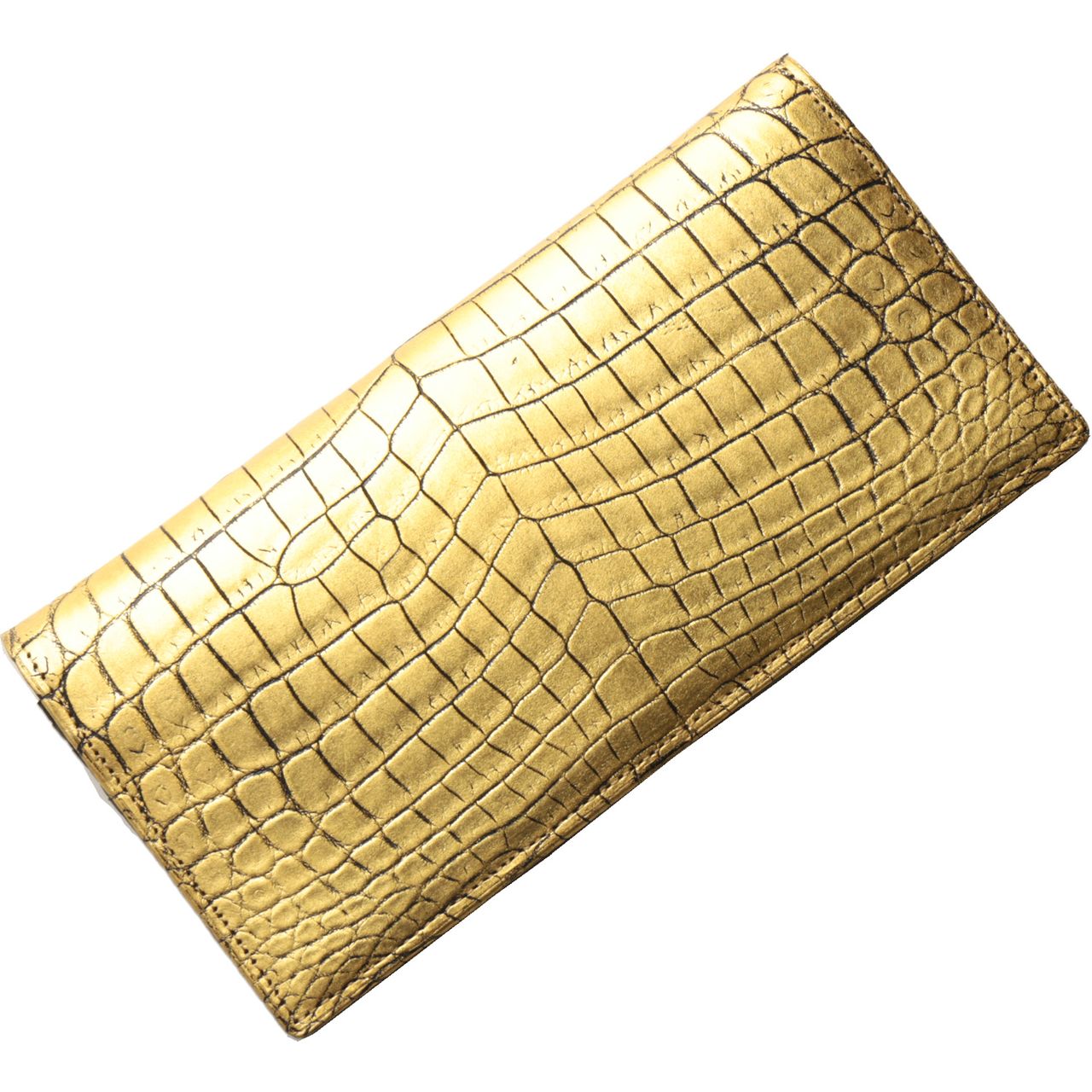 sankyo shokai（三京商会） [10%offクーポン]クロコダイル 長財布 金箔