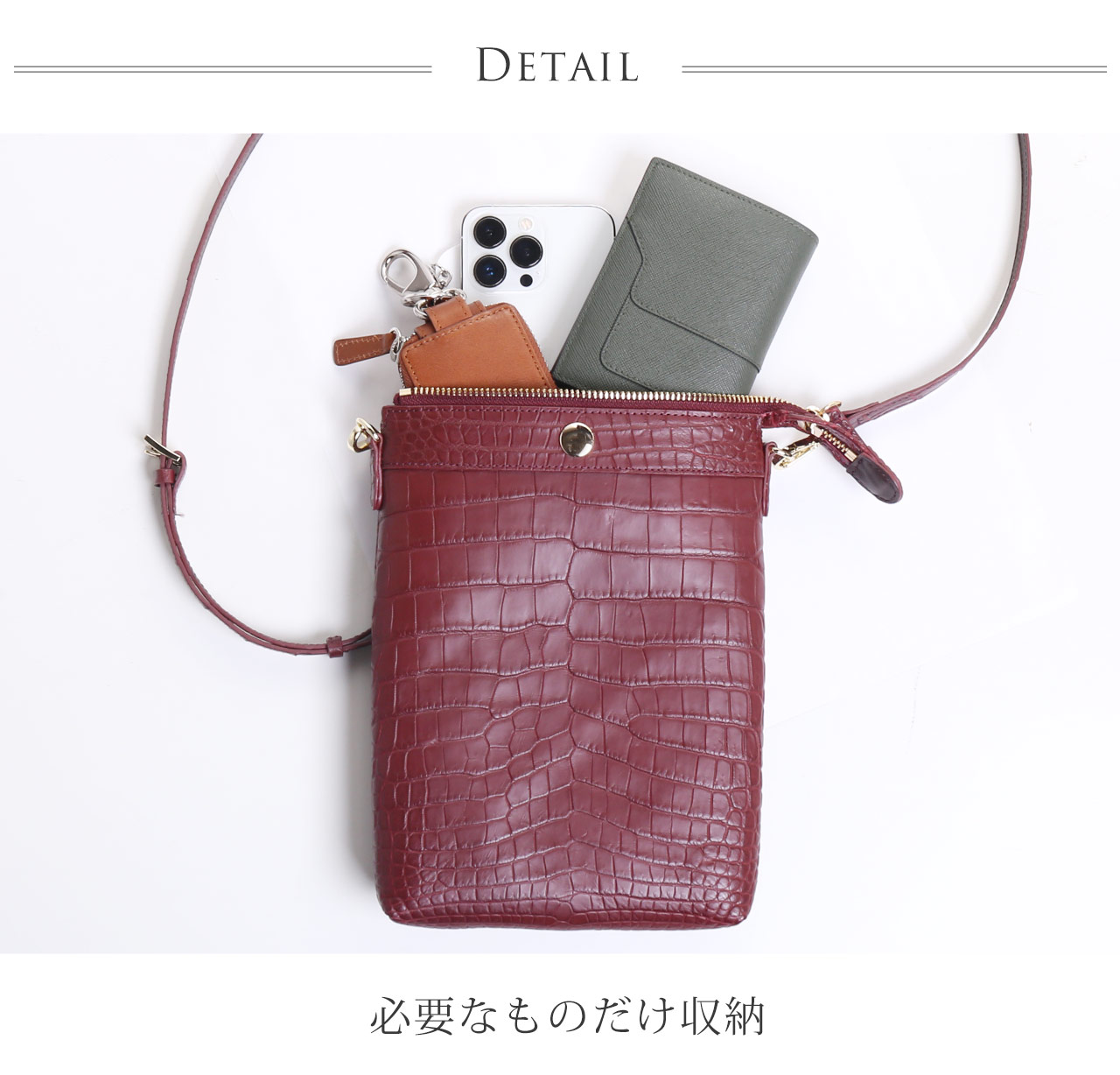 sankyo shokai（三京商会） クロコダイル サコッシュ レディース