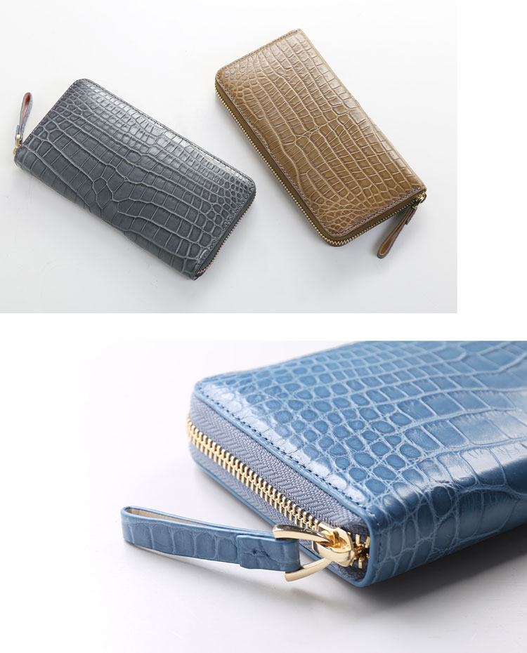 sankyo shokai（三京商会） クロコダイル 長財布 メンズ マット加工