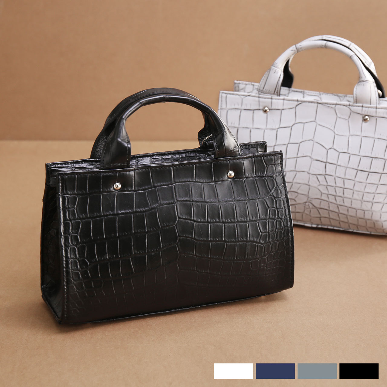 sankyo shokai（三京商会） [5%offクーポン]クロコダイル ハンドバッグ
