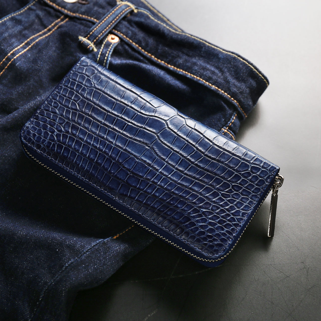 sankyo shokai（三京商会） [10%offクーポン]スモール クロコダイル 長