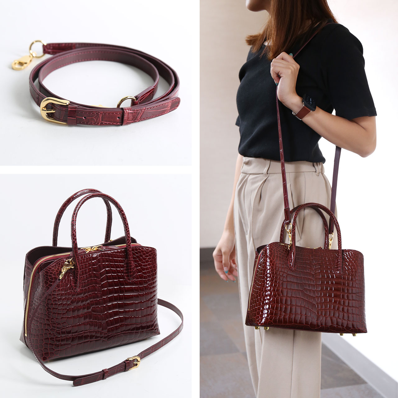 sankyo shokai（三京商会） スモール クロコダイル シャイニング 加工