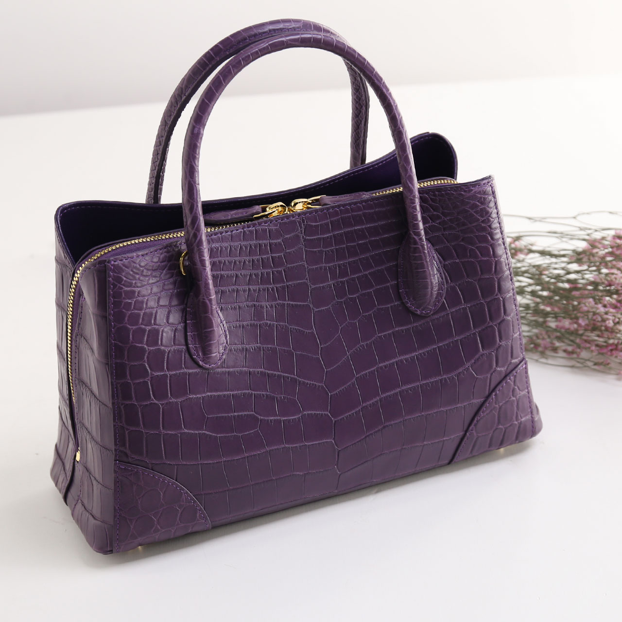 sankyo shokai（三京商会） クロコダイル ハンドバッグ レディース