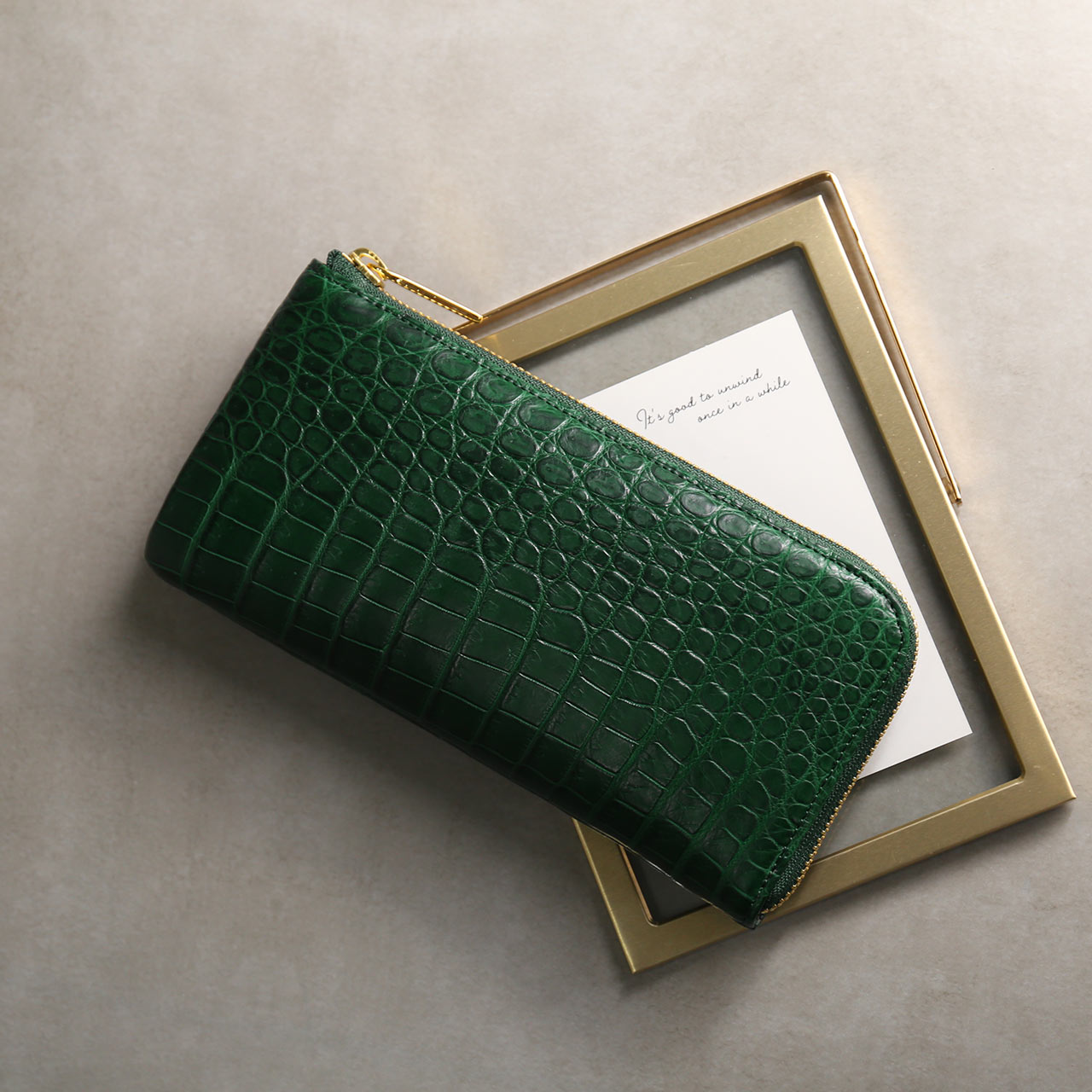 HALEINE（アレンヌ） [10%offクーポン]クロコダイル 長財布 日本製 L字