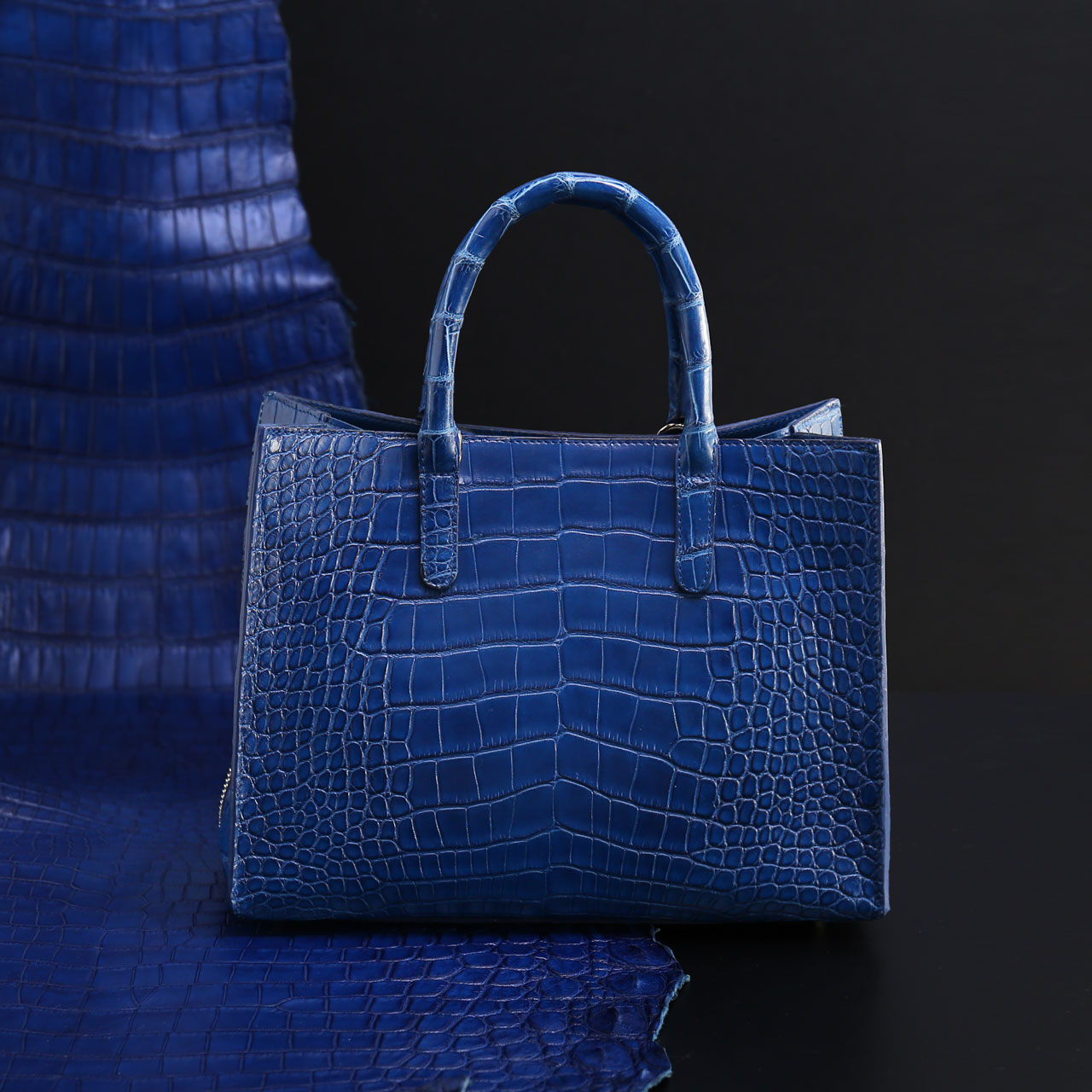 sankyo shokai（三京商会） 藍染め アリゲーター メンズ トートバッグ