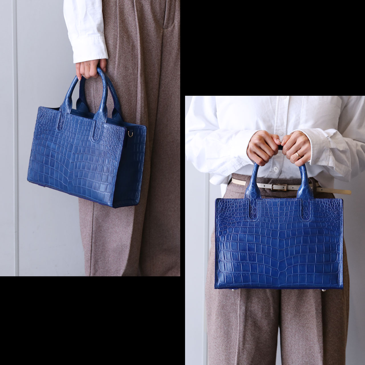 sankyo shokai（三京商会） 藍染め クロコダイル トートバッグ 日本製