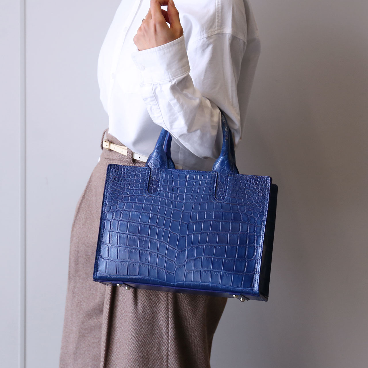 sankyo shokai（三京商会） 藍染め クロコダイル トートバッグ 日本製