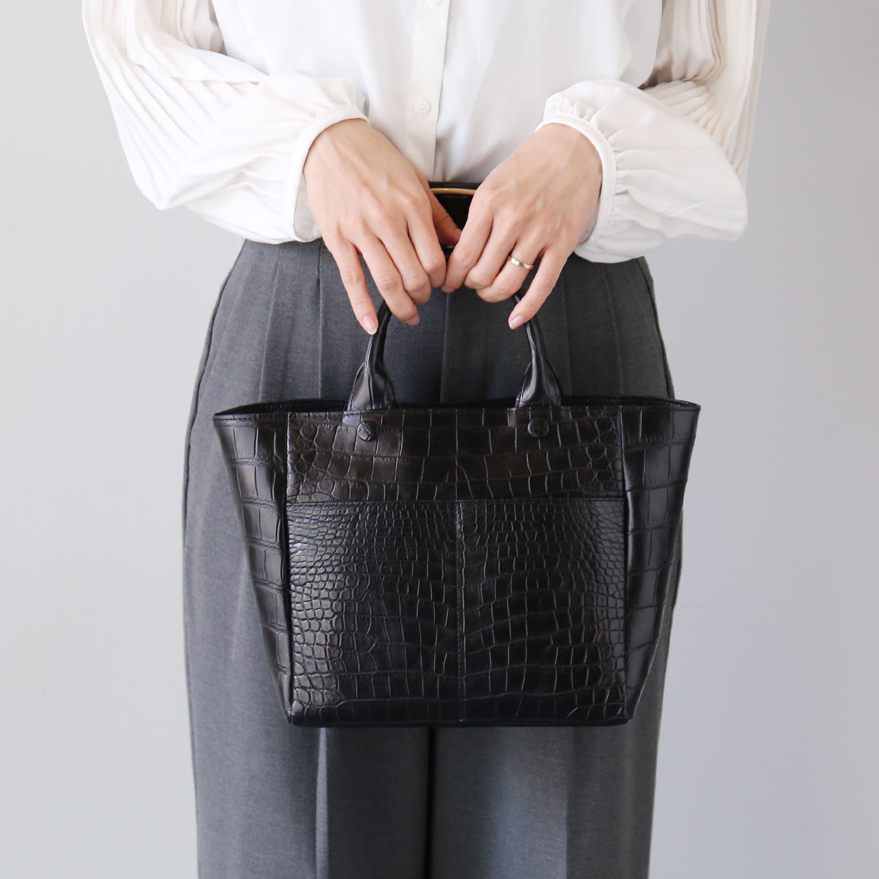 sankyo shokai（三京商会） クロコダイル トートバッグ レディース