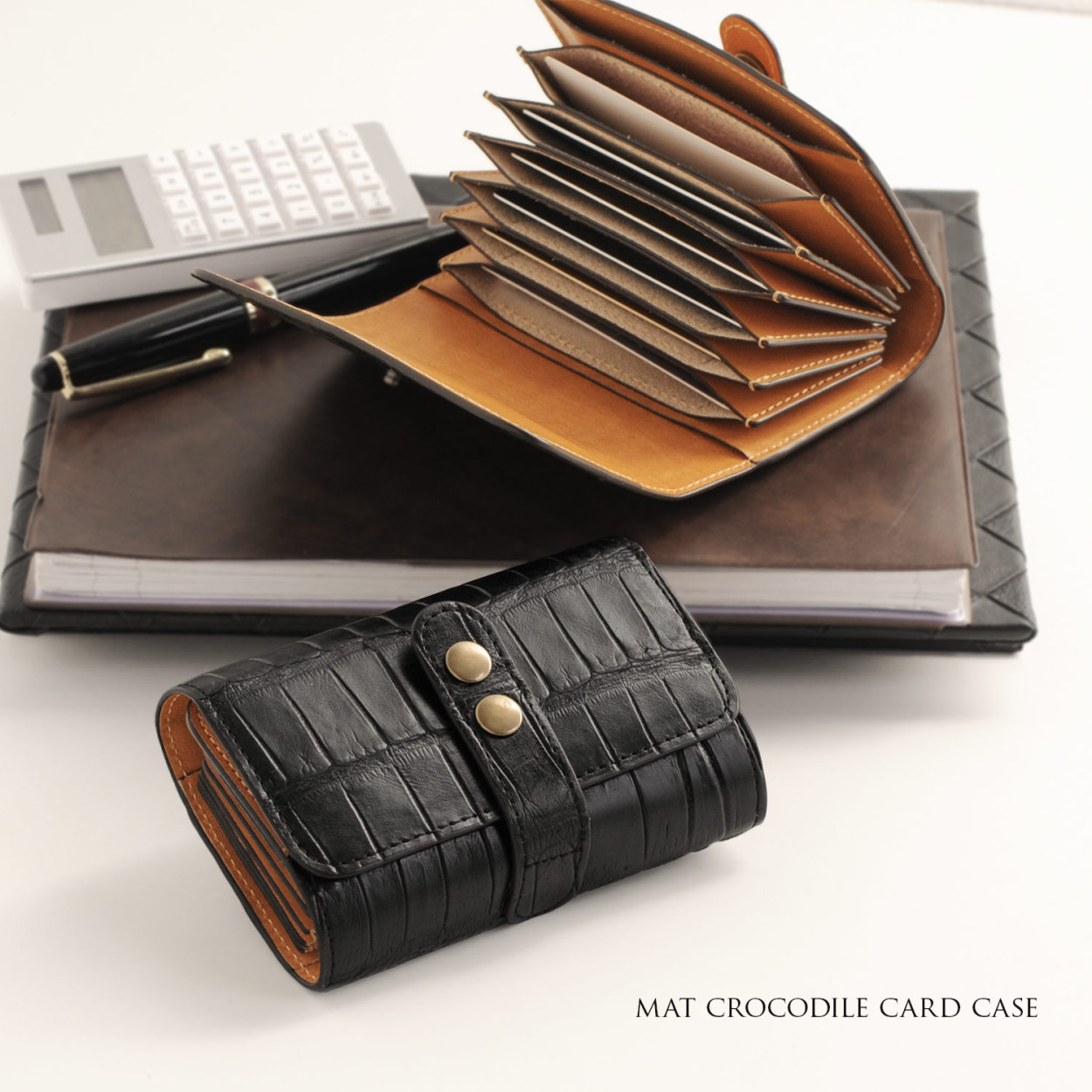 sankyo shokai（三京商会） [28h限定10%off]クロコダイル カードケース
