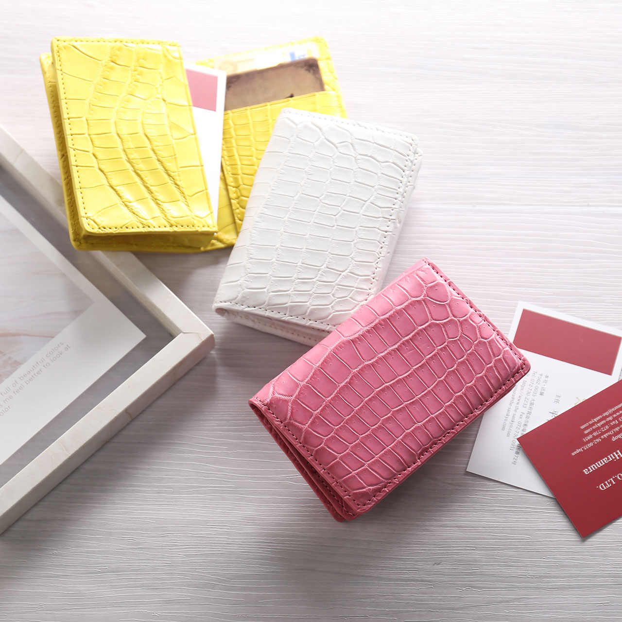 sankyo shokai（三京商会） クロコダイル 名刺入れ 無双 レディース