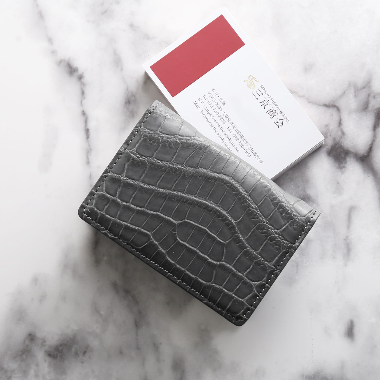 sankyo shokai（三京商会） クロコダイル 名刺入れ 無双 レディース