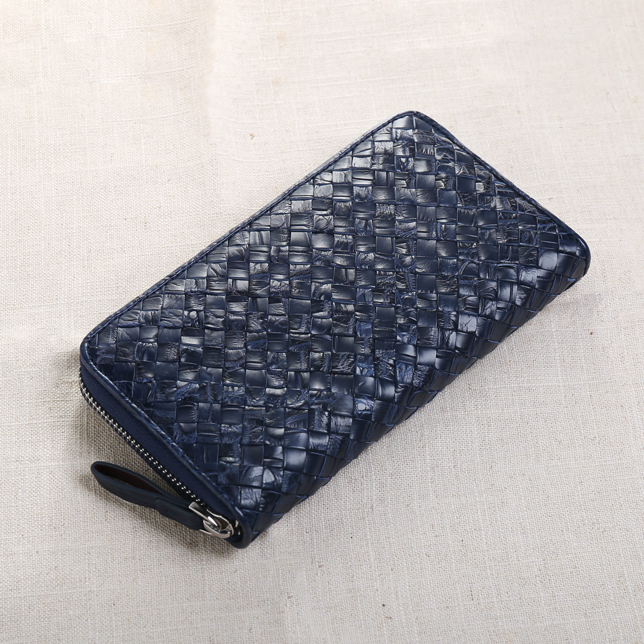 sankyo shokai（三京商会） 長財布 メンズ 本革 イントレチャート