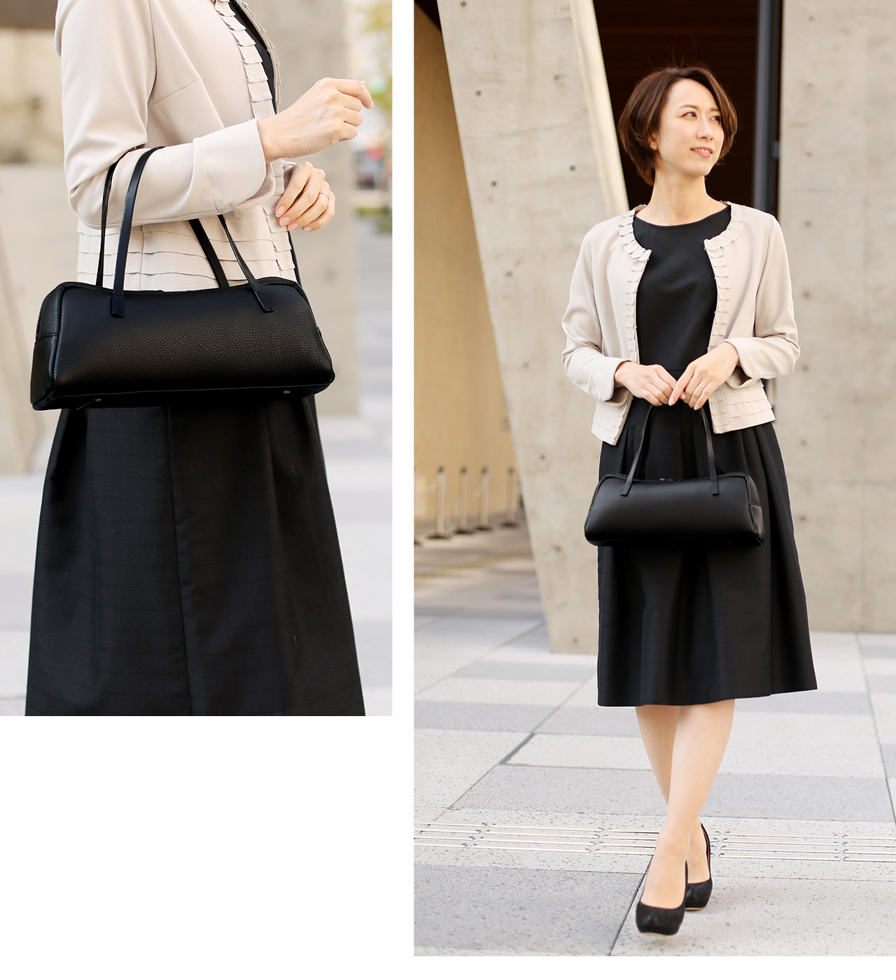 Jamale（ジャマレ） ブランド 牛革 ハンドバッグ レディース 横長 本革