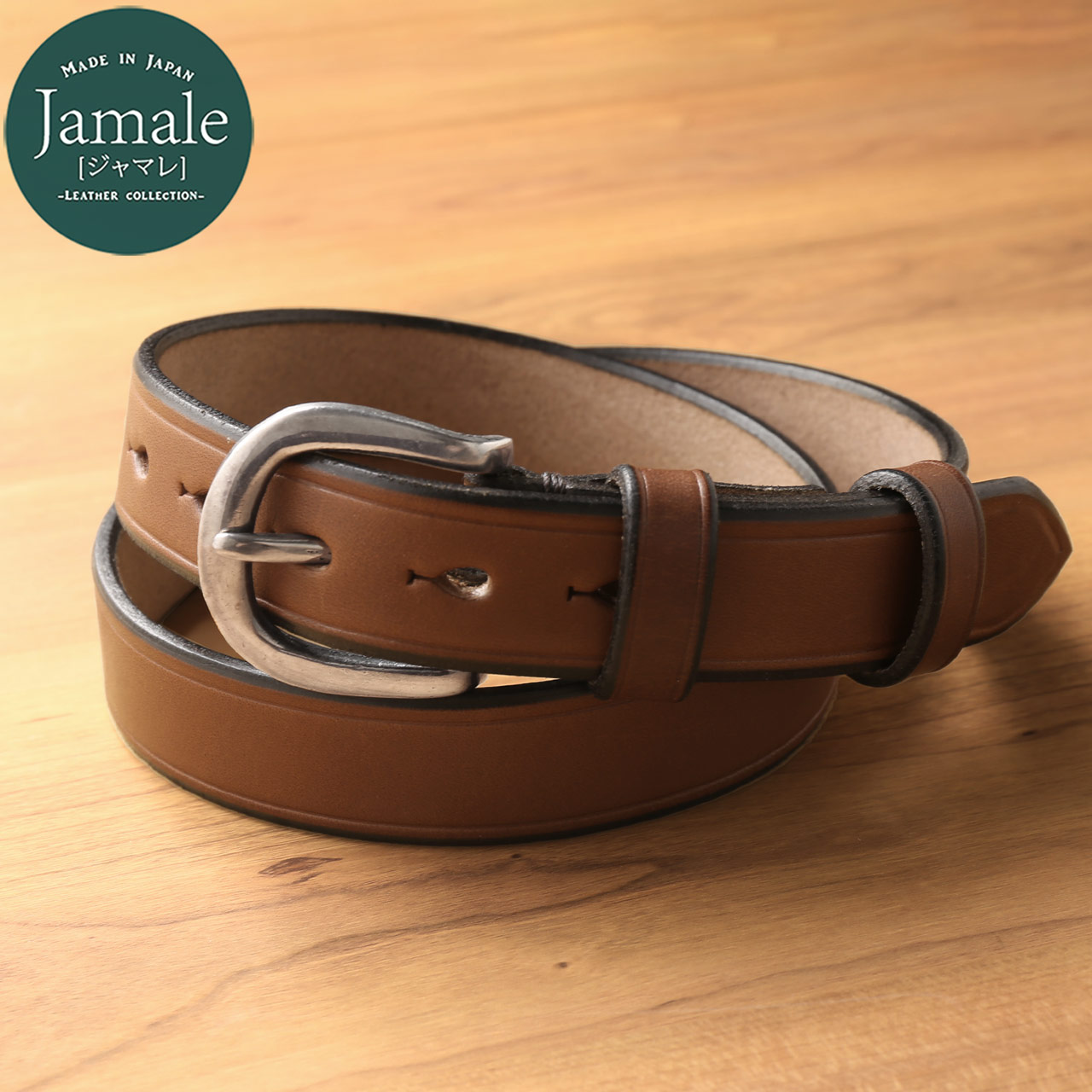 Jamale（ジャマレ） ［名入れ 可能］栃木レザー ベルト 一枚革 ベルト