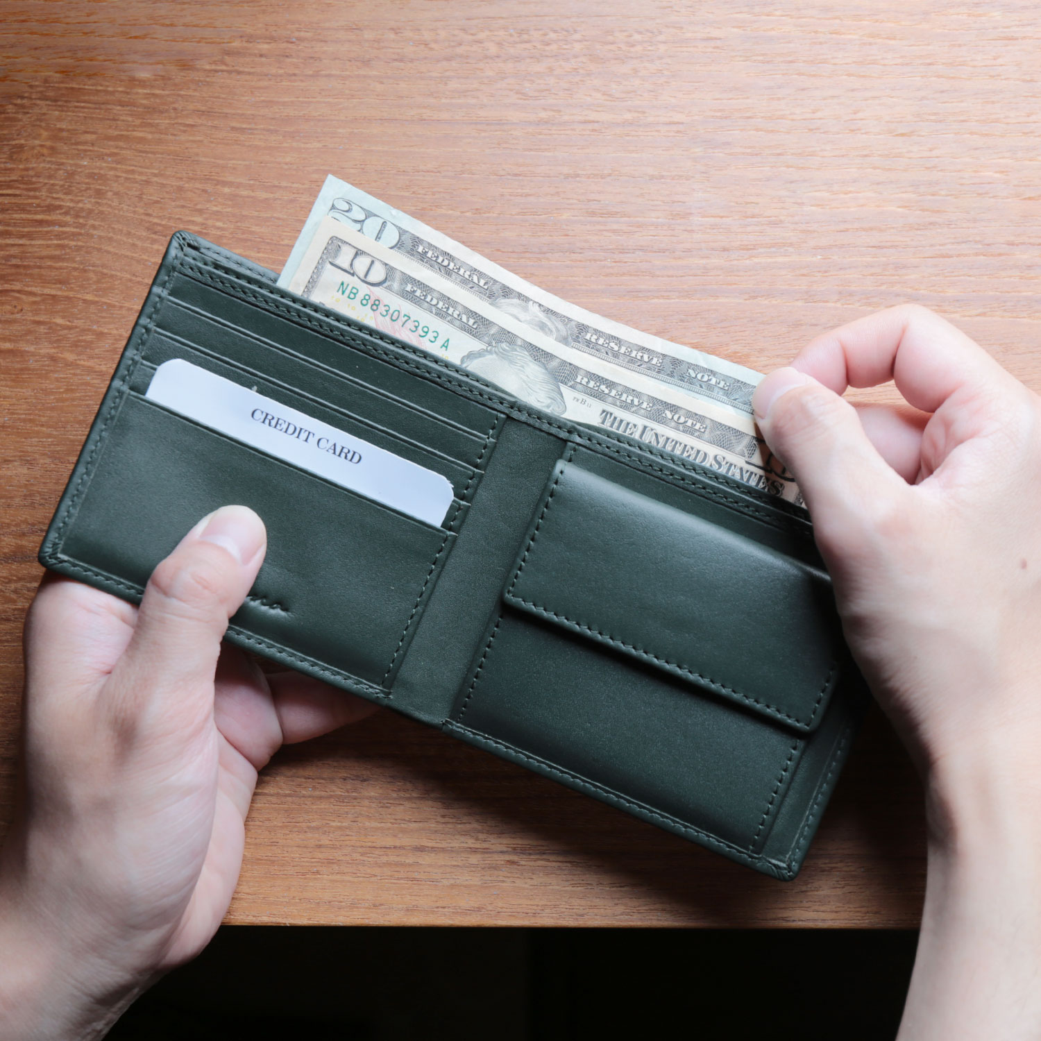 mieno（ミエノ） 二つ折り財布 メンズ 財布 mieno Diva 牛革 本革 2