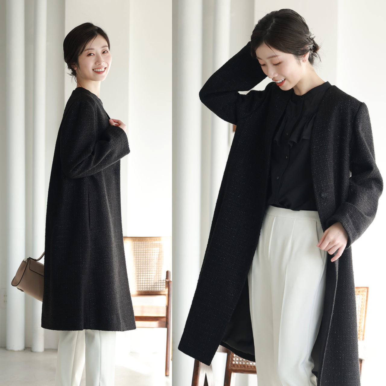 sankyo shokai（三京商会） ［期間限定価格］ノーカラー コート