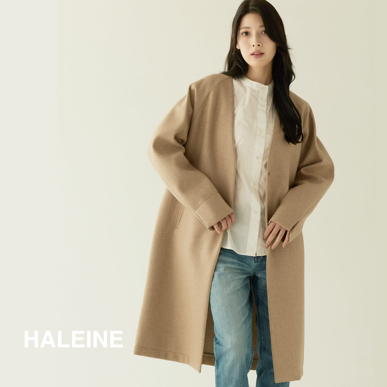 HALEINE（アレンヌ） ［期間限定価格］ノーカラーコート レディース