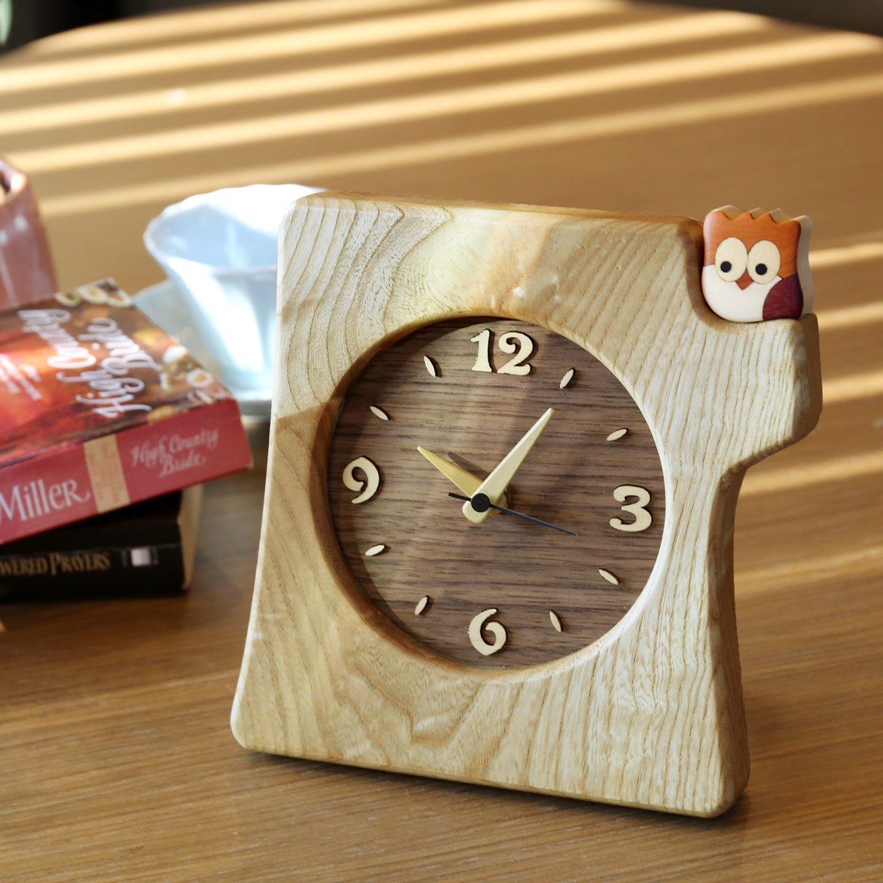 sankyo shokai（三京商会） 時計 おしゃれ ふくろう 置き時計 掛け時計