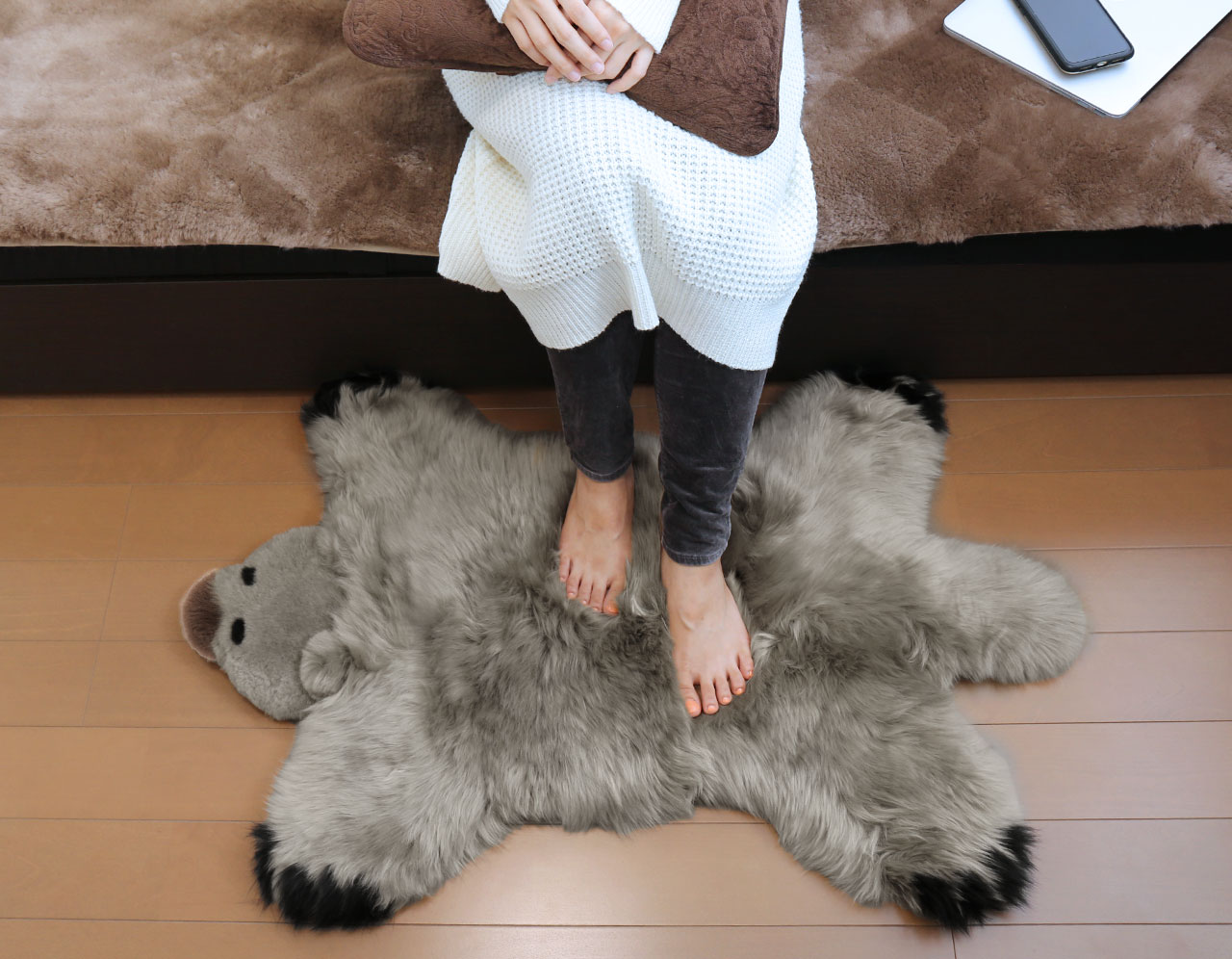 sankyo shokai（三京商会） ［期間限定価格］ムートン クマ ラグ