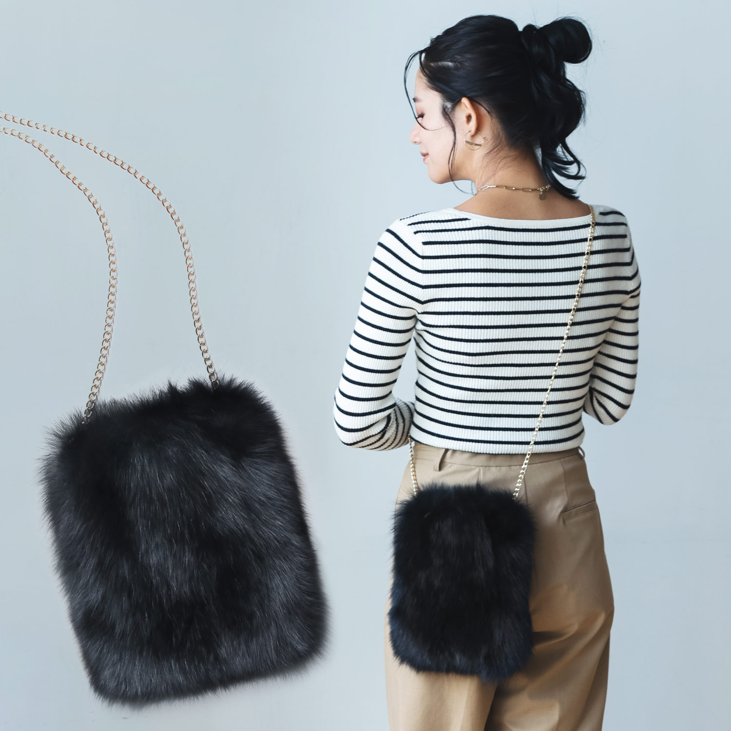 sankyo shokai（三京商会） ［期間限定価格］ファーバッグ ショルダー