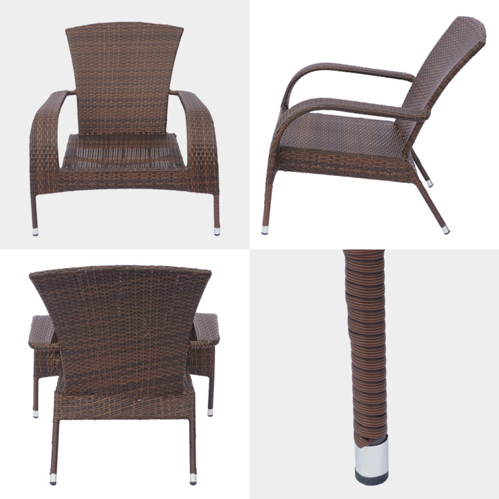 ガーデンチェア 人工ラタン ローチェア ロースタイル ゆったり