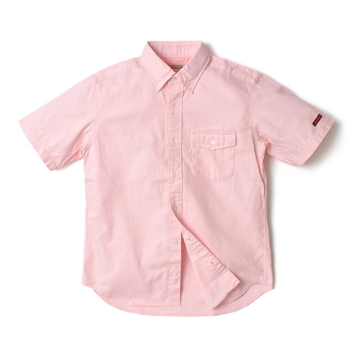 半袖 シャツ メンズ ボタンダウン オックス 日本製 厚手 綿100% 春 夏