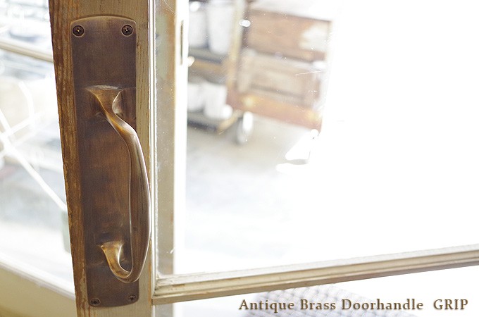 真鍮 ドアハンドル 取っ手 アンティーク調 金具 レトロ アンティーク