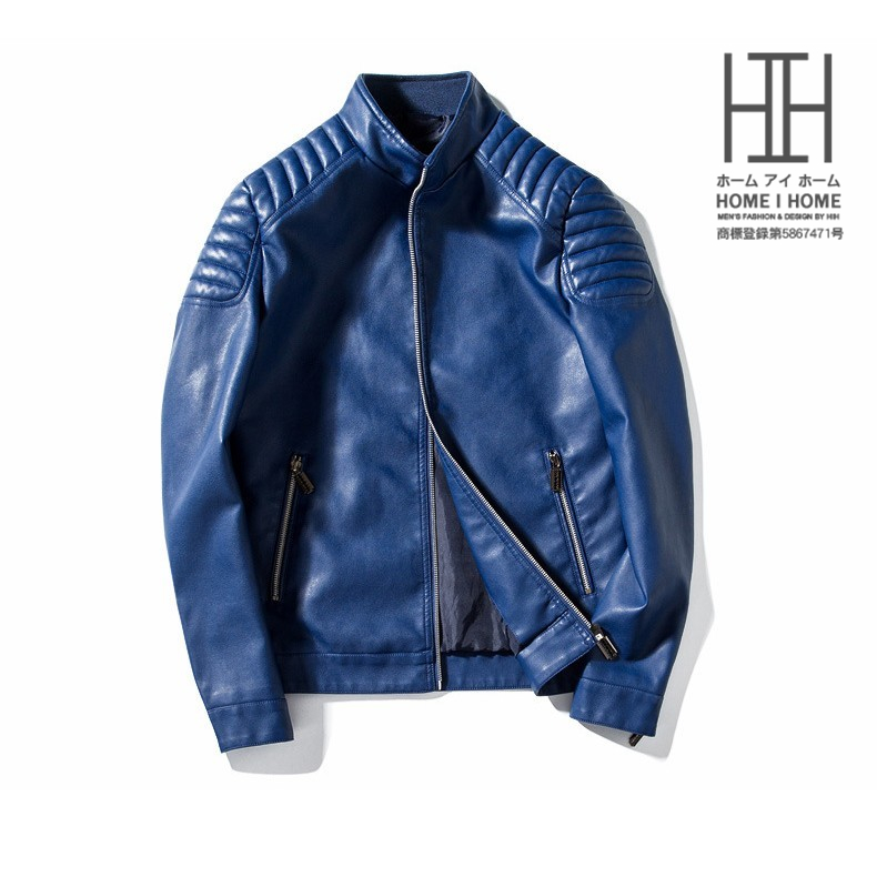 ホームアイホーム ライダース ジャケット メンズ 革ジャン 肩ステッチ
