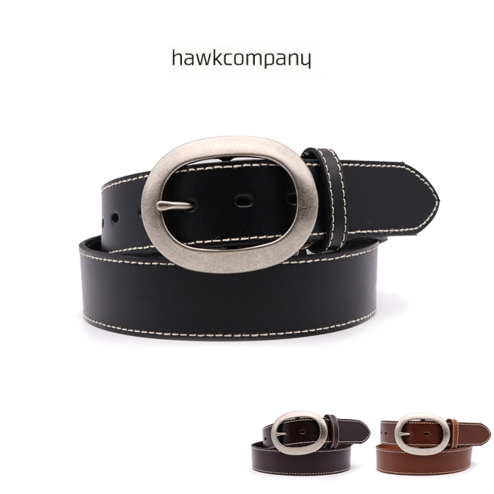 Hawk Company（ホークカンパニー） ベルト 本革 牛革 h.k.c. オーバル