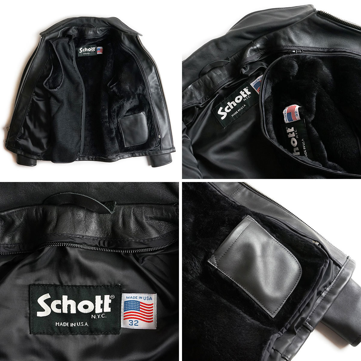 Schott N.Y.C（ショット） SCHOTT 643 当店別注 襟付き シングル