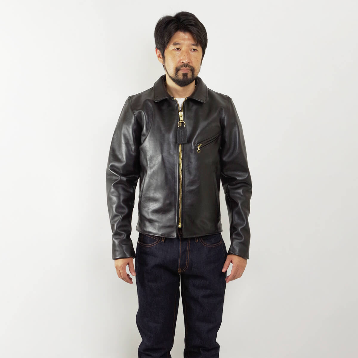 VANSON（バンソン） VANSON ENF シングル ライダース ブラック