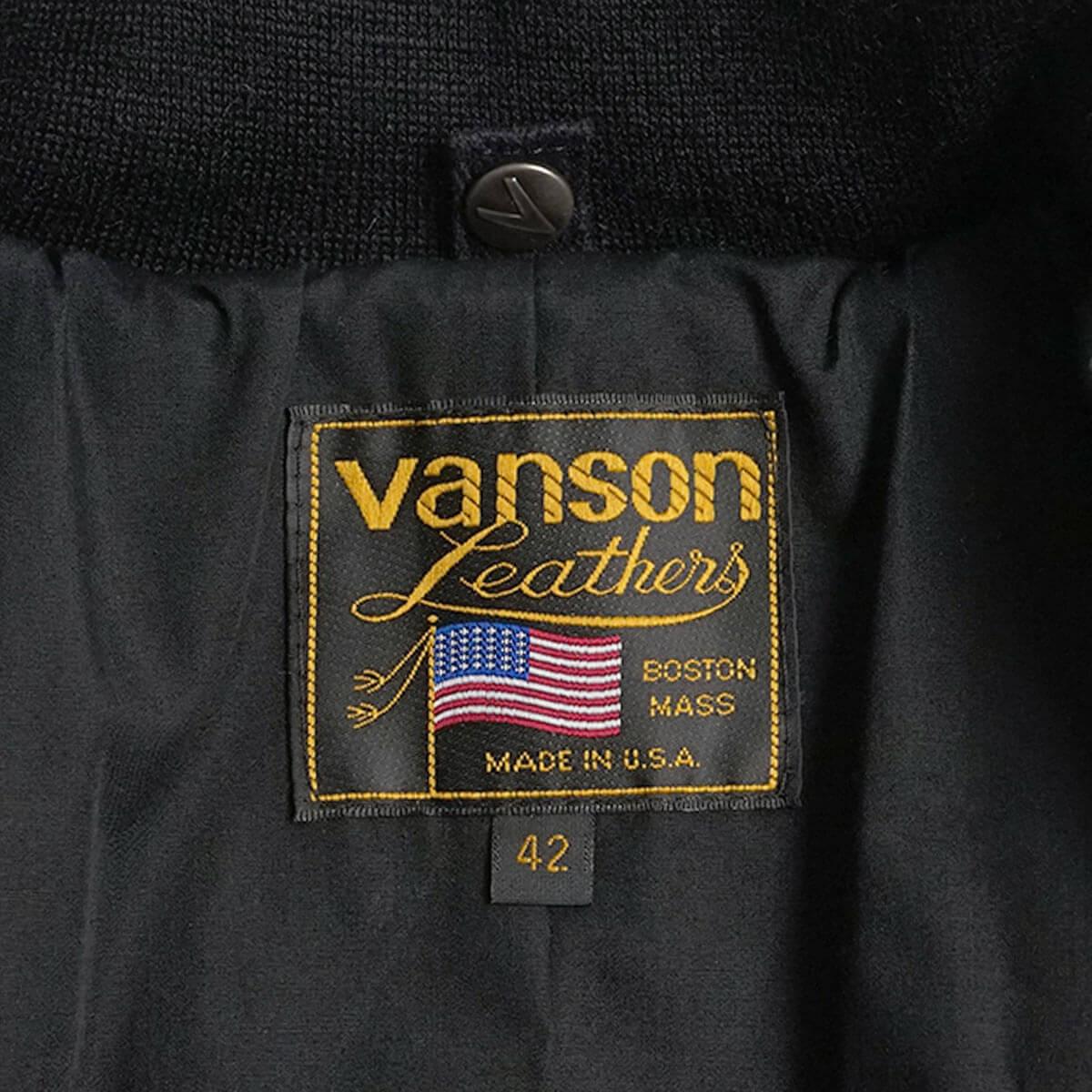 VANSON（バンソン） VANSON TJ チームジャケット ブラック アメリカ製