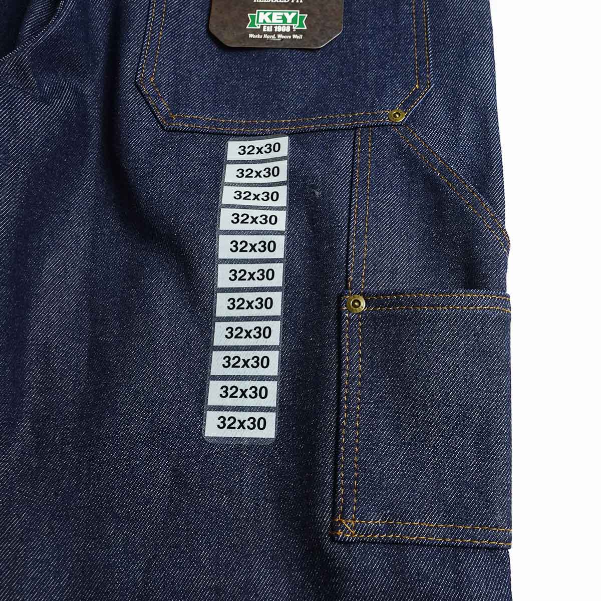 KEY キー ダブルフロント デニム ロガー ダンガリー パンツ ｜ 447-41