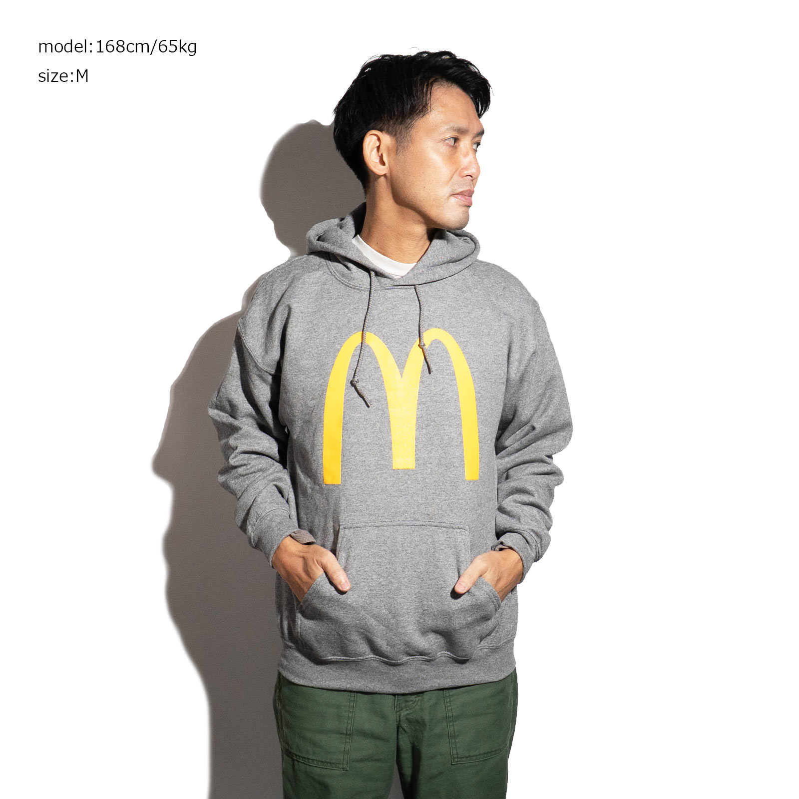 マクドナルド McDonald's アーチロゴ バリューフーディー グレー