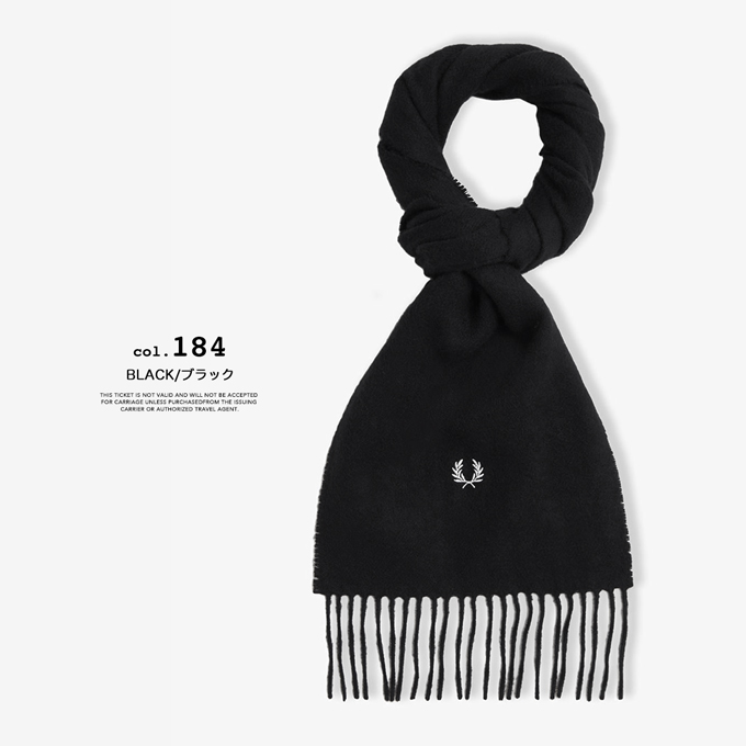 FRED PERRY（フレッドペリー） Lambswool Scarf ラムウール マフラー