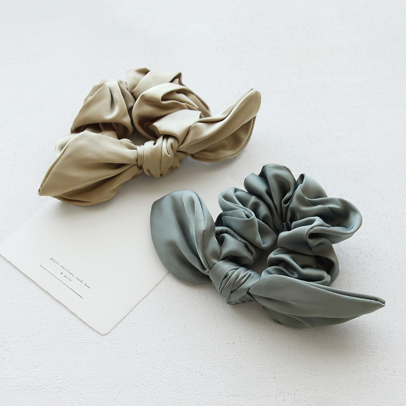 Jewel VOX シュシュ ヘアゴム ヘアアクセ レディース リボン サテン調