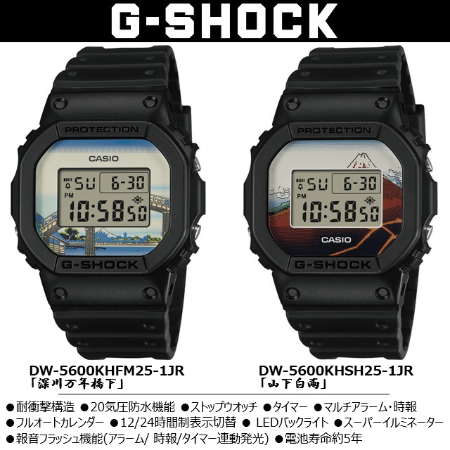 G-SHOCK '26-1 正規新品 日本製 浮世絵画家 葛飾北斎 [深川万年橋下