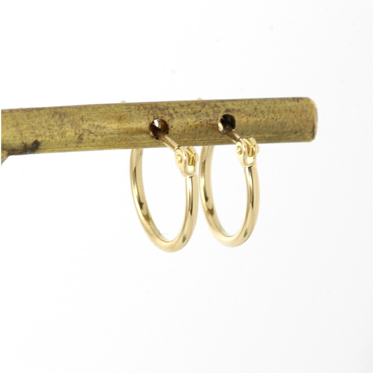 ピアス レディース k18 18金 18k フープ フープピアス 10mm