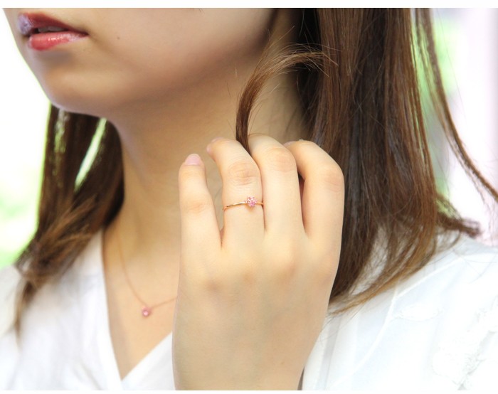 リング 指輪 10金 k10 猫 肉球 ネコ ねこ レディース ゴールド ピンク