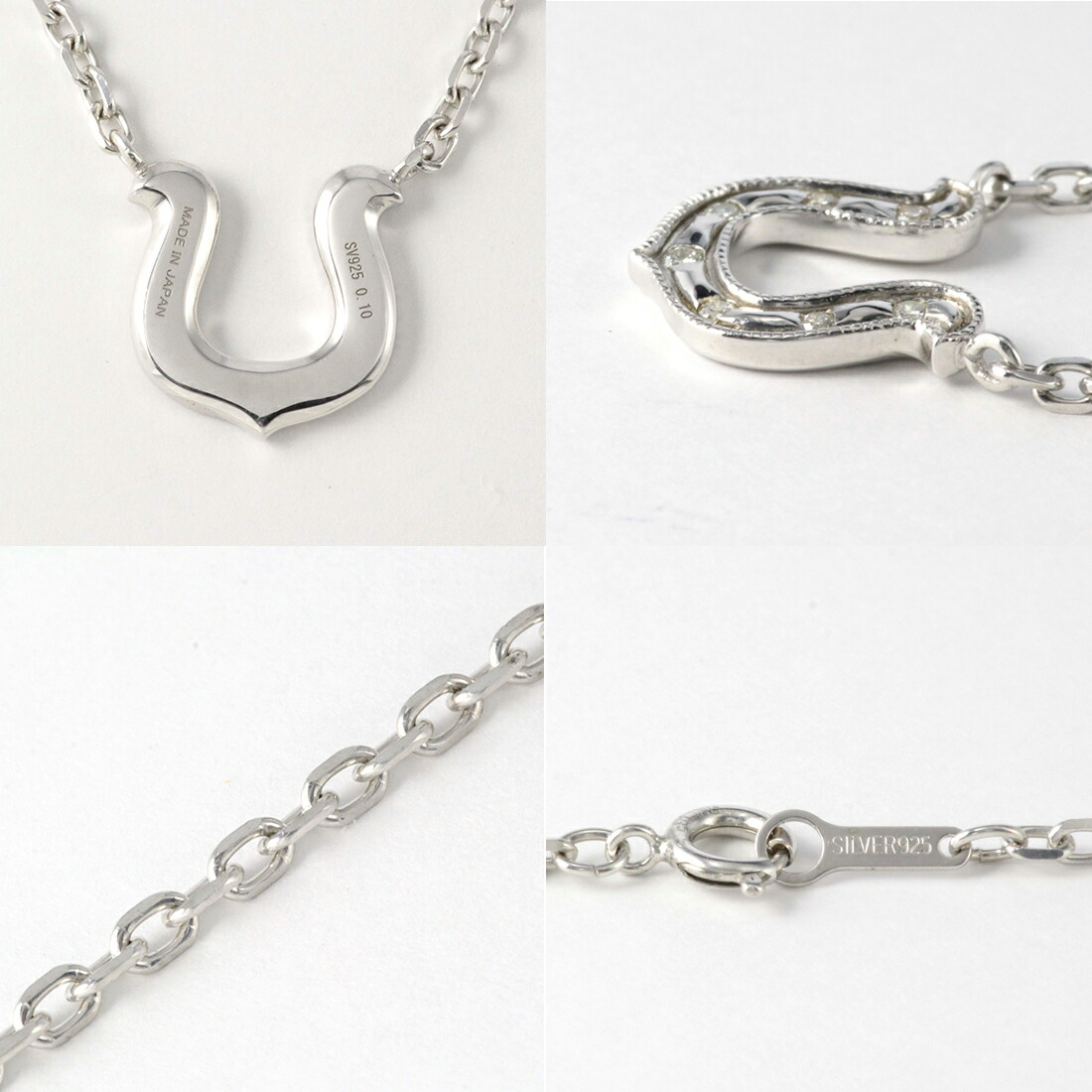 ダイヤモンド ネックレス ペンダント メンズ チェーン 馬蹄 ホース