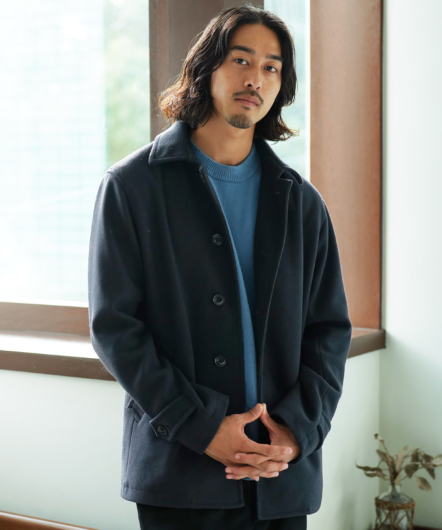 JIGGYS SHOP（ジギーズショップ） Pコート メンズ アウター シングルP