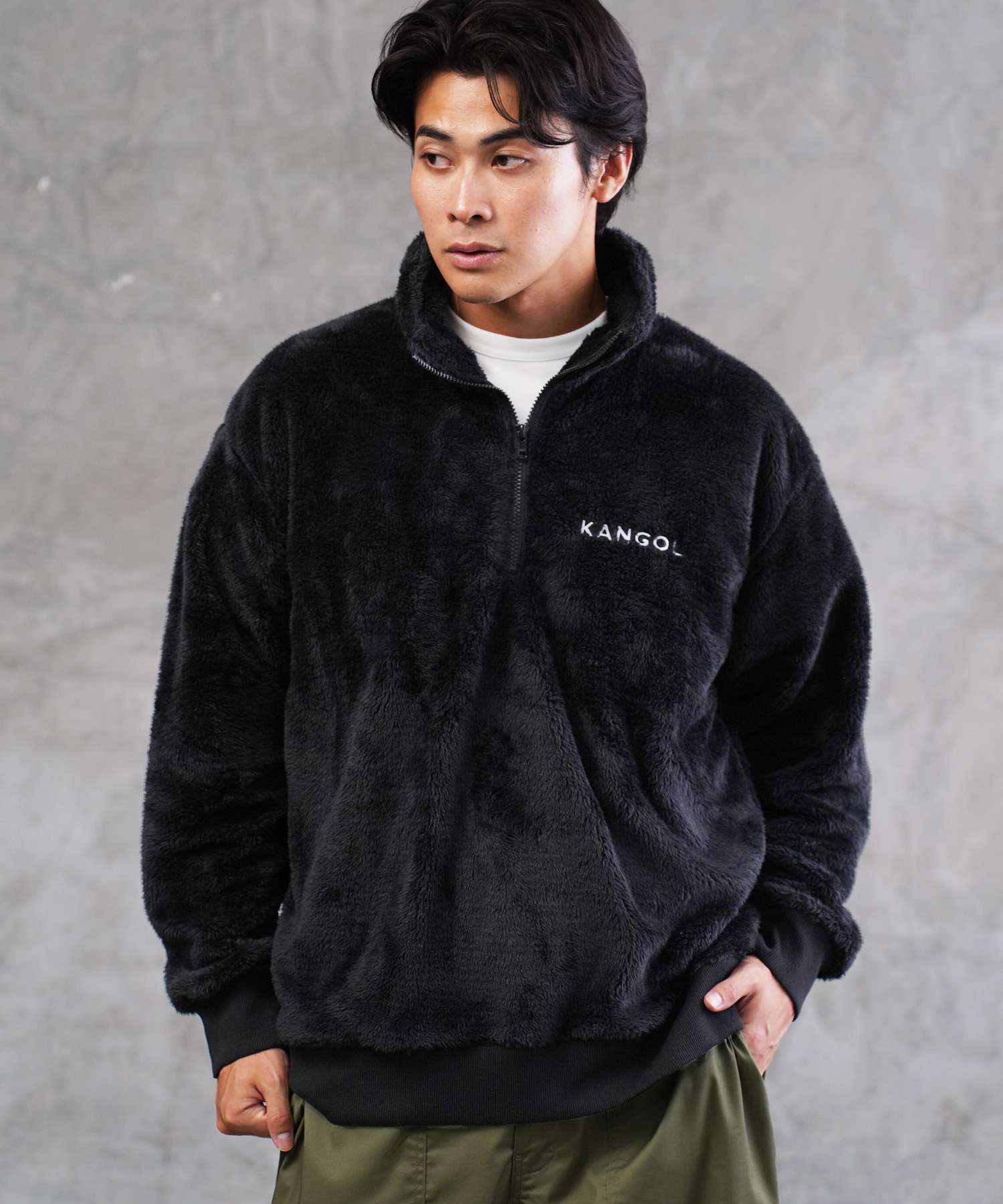 KANGOL（カンゴール） トレーナー メンズ トップス ボア ハーフジップ