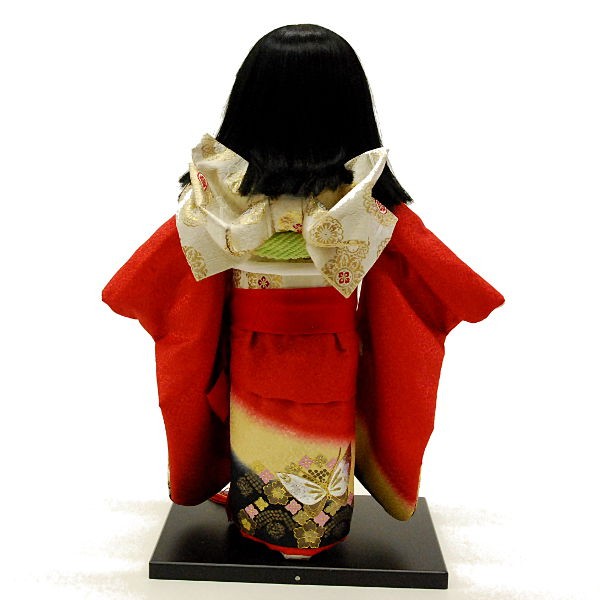 市松人形13号 駒 金彩 蝶々柄 女の子 いちまつ人形 : 雛人形-五月人形