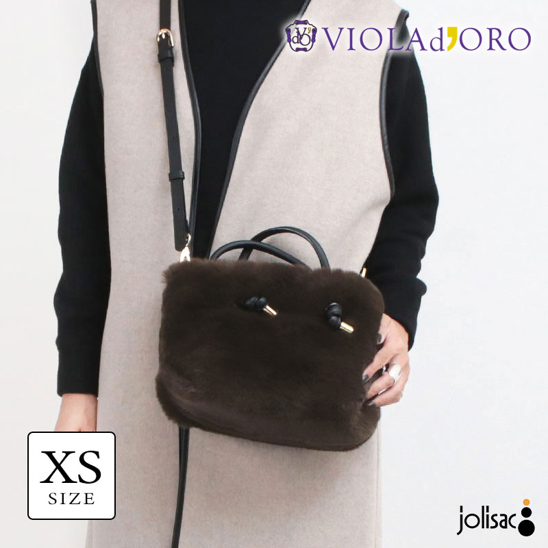 VIOLAd'ORO（ヴィオラドーロ） トートバッグ エコファー レッキス